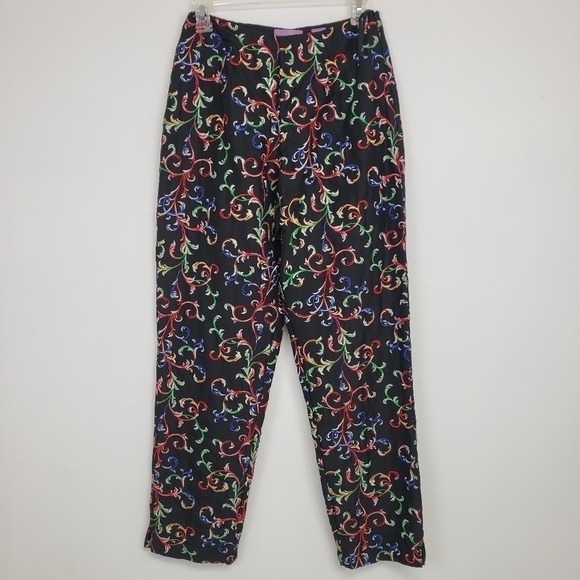 VTG CJ Laing Silk Embroidered Party Dress Pants EU - Picture 1 of 15